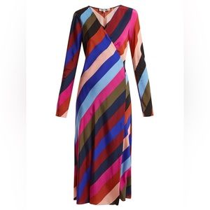 DVF Carson Stripe Wrap Dress